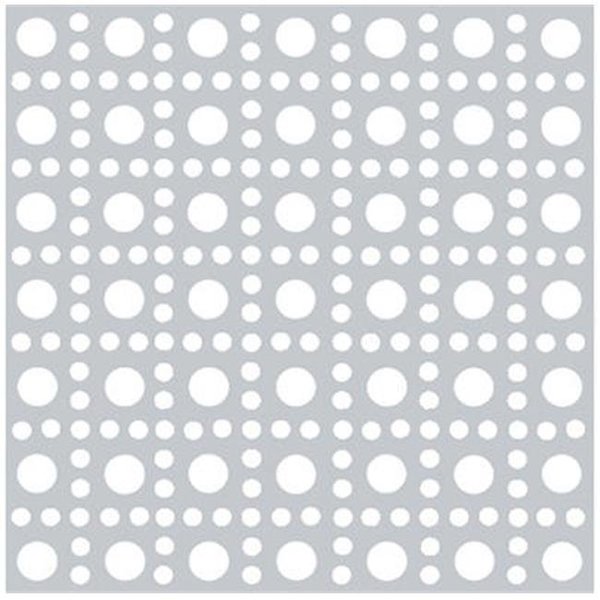 Steelworks Boltmaster 11267 36 x 36 in. Decorative Gold Lincane Anodized Aluminum Perforated Sheet 216666